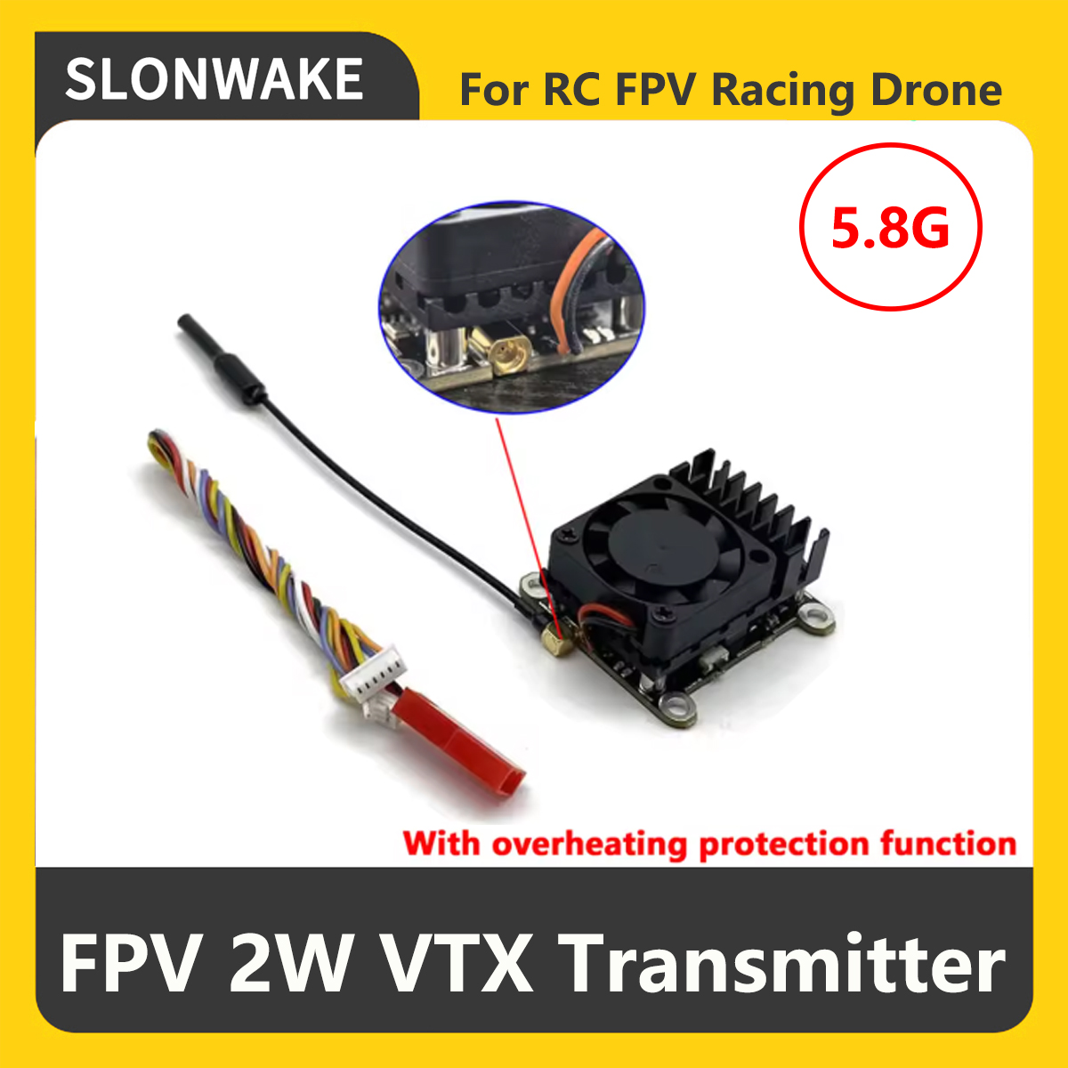 SLONWAKE 5.8G 2000mW FPV VTX Z - Fpv Drone Camera recensie en prijs