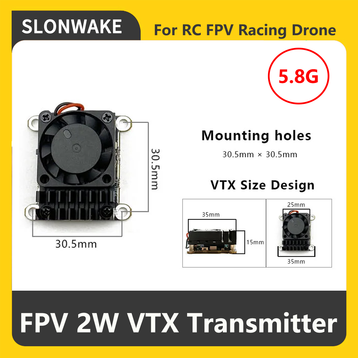 SLONWAKE 5.8G 2000mW FPV VTX Z - Fpv Drone Camera recensie en prijs